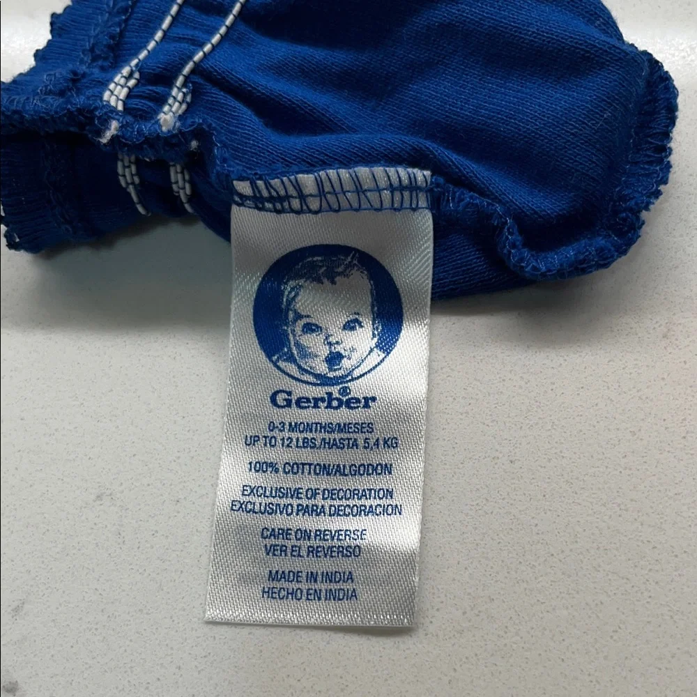 Gerber Blue and White Baby Mittens Set